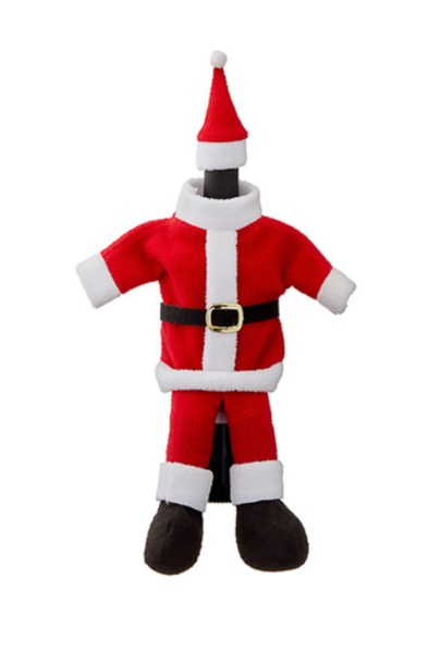 Flaschenverkleidung "Santa mit Beinen", 2-teilig