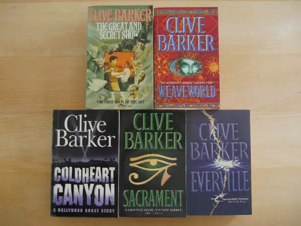 Clive Barker - 5 Horror books, English