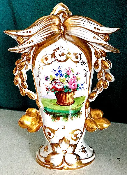 Vintage Porzellan Vase aus Portugal der 50er Jahre