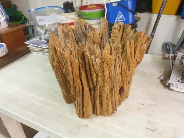 Ein älterer grösserer Dekor Topf afrikanisches Holz