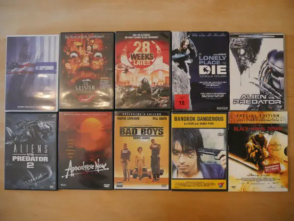 50 DVDs Horror, Action, SF, Fantasy, Thriller Paket 1